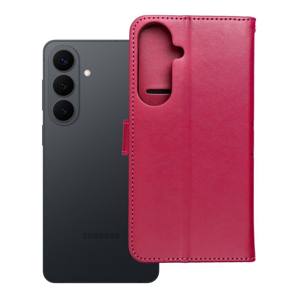 MEZZO knygos tipo dėklas telefonui SAMSUNG S26 Edge su mandala, purpurinis