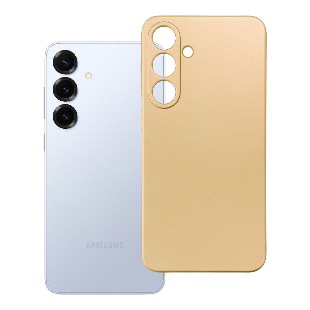 METALLIC dėklas telefonui SAMSUNG S25 Plus auksinis