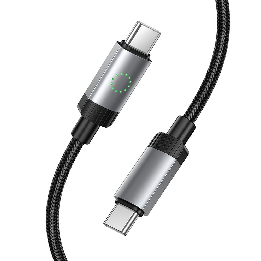 Kabelis USB C į USB C Hoco 3A 60W 1 m X117 juodas