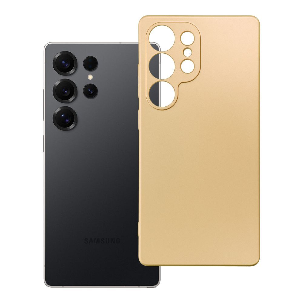 METALLIC dėklas telefonui SAMSUNG S25 Ultra auksinis