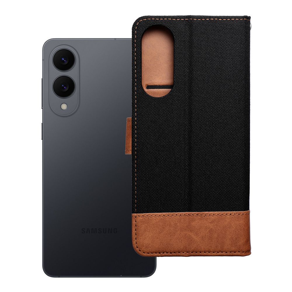 JEANS Book dėklas telefonui SAMSUNG S25 Edge juodas