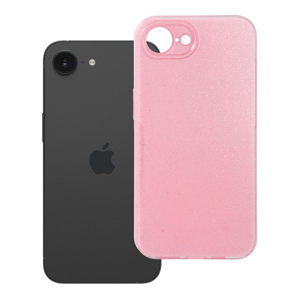 Skaidrus dėklas 2 mm BLINK iPhone 16e (SE 4 2025) rožinis
