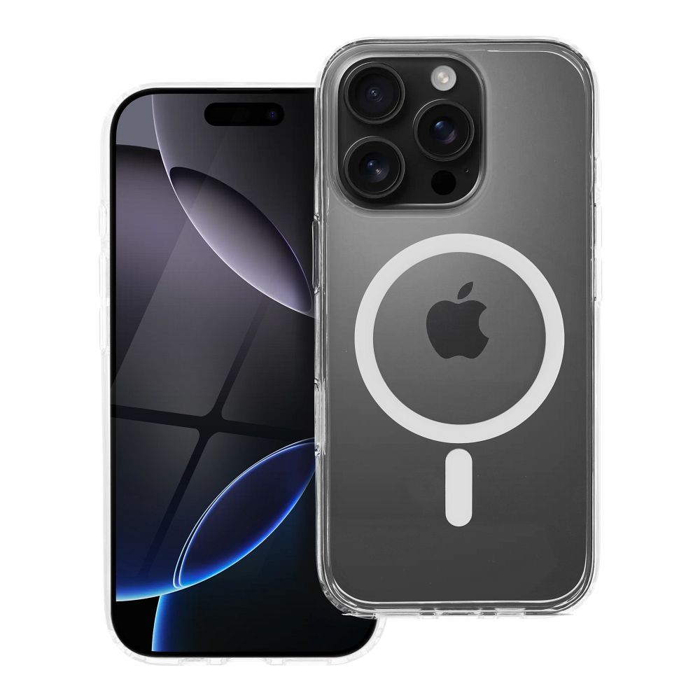 Dėklas skirtas iPhone 16 PRO Forcell F-Protect Clear Hybrid Premium suderinamas su Magsafe skaidrus