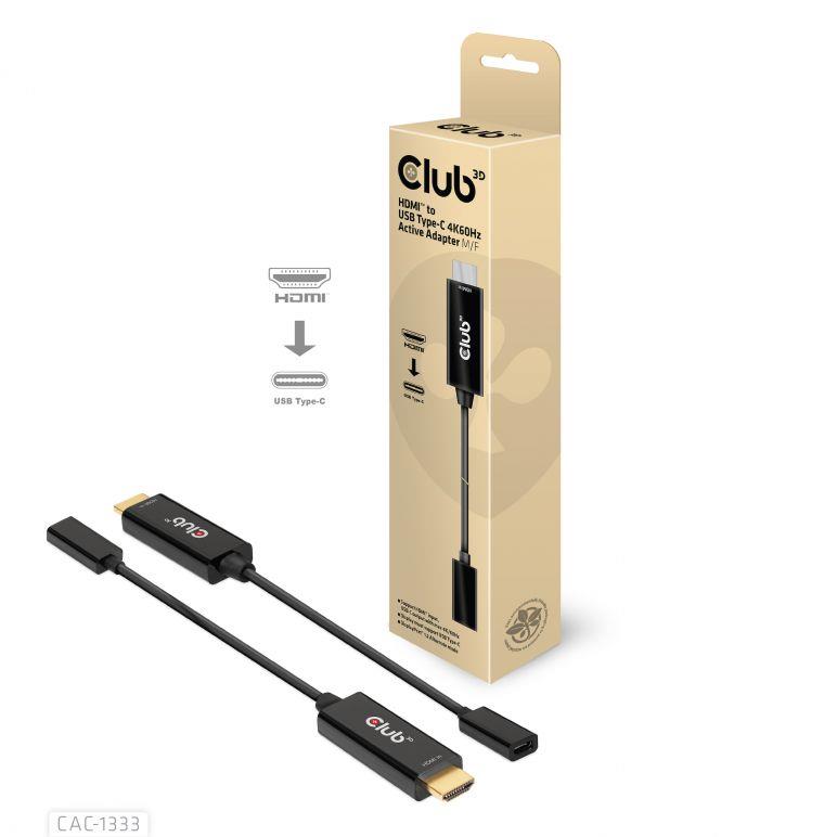 Adapteris HDMI į USB-C aktyvus CAC-1333 Club3D