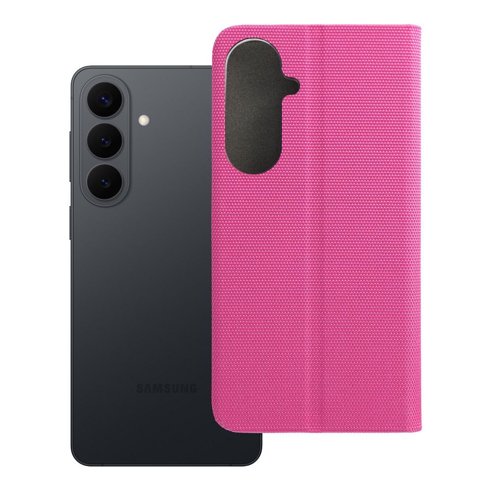 SENSITIVE knyginis dėklas telefonui SAMSUNG S26 Edge šviesiai rožinis