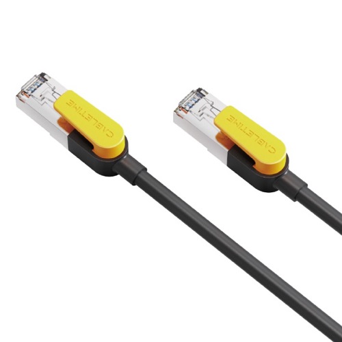 Kabelis Cat7 S/STP, 1m, juodas