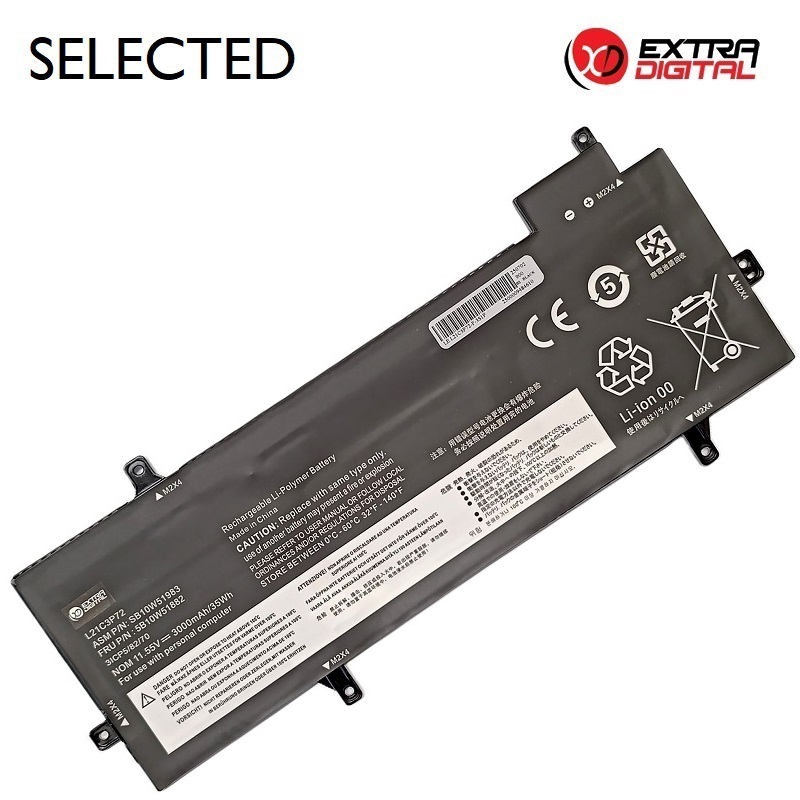 Notebook baterija, LENOVO L21C3P72, 3000mAh, Extra Digital Selected