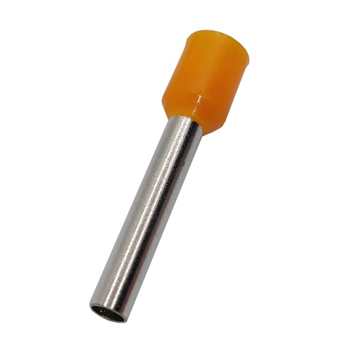 Presuojamas izoliuotas antgalis 4mm2/12AWG laidui, varis, oranžinis, 100 vnt.