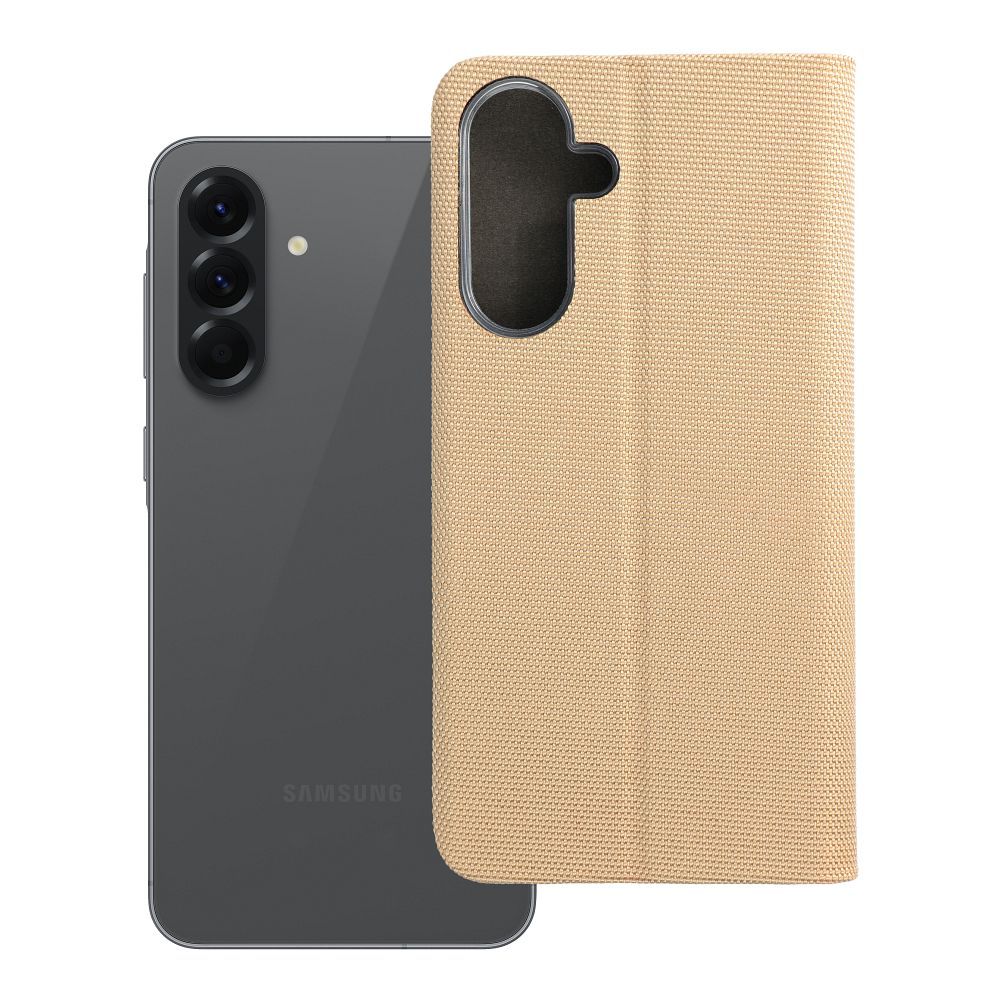 SENSITIVE knygos tipo dėklas telefonui SAMSUNG A56 5G auksinė