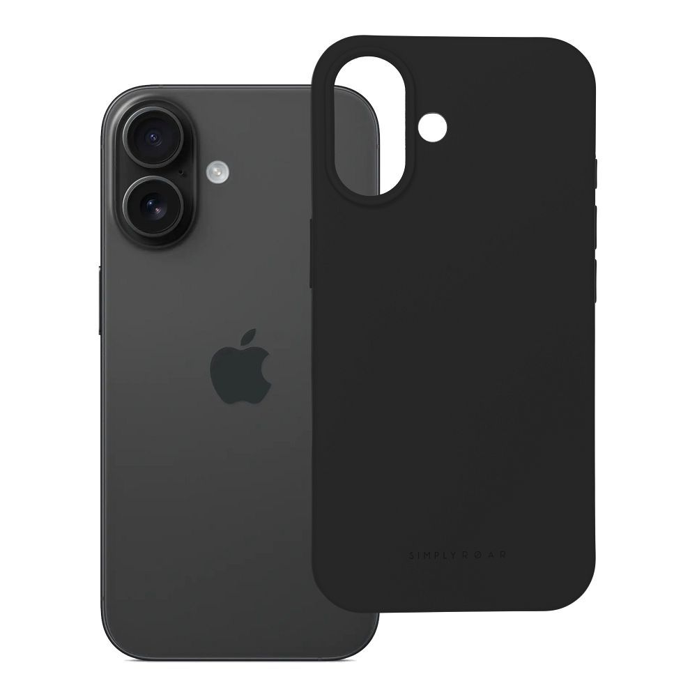 ROAR Space dėklas telefonui iPhone 16 juodas