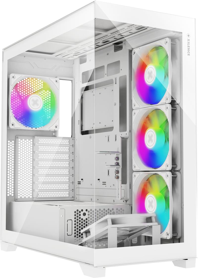 Kompiuterio korpusas XILENCE Midi Tower ATX baltas ARGB