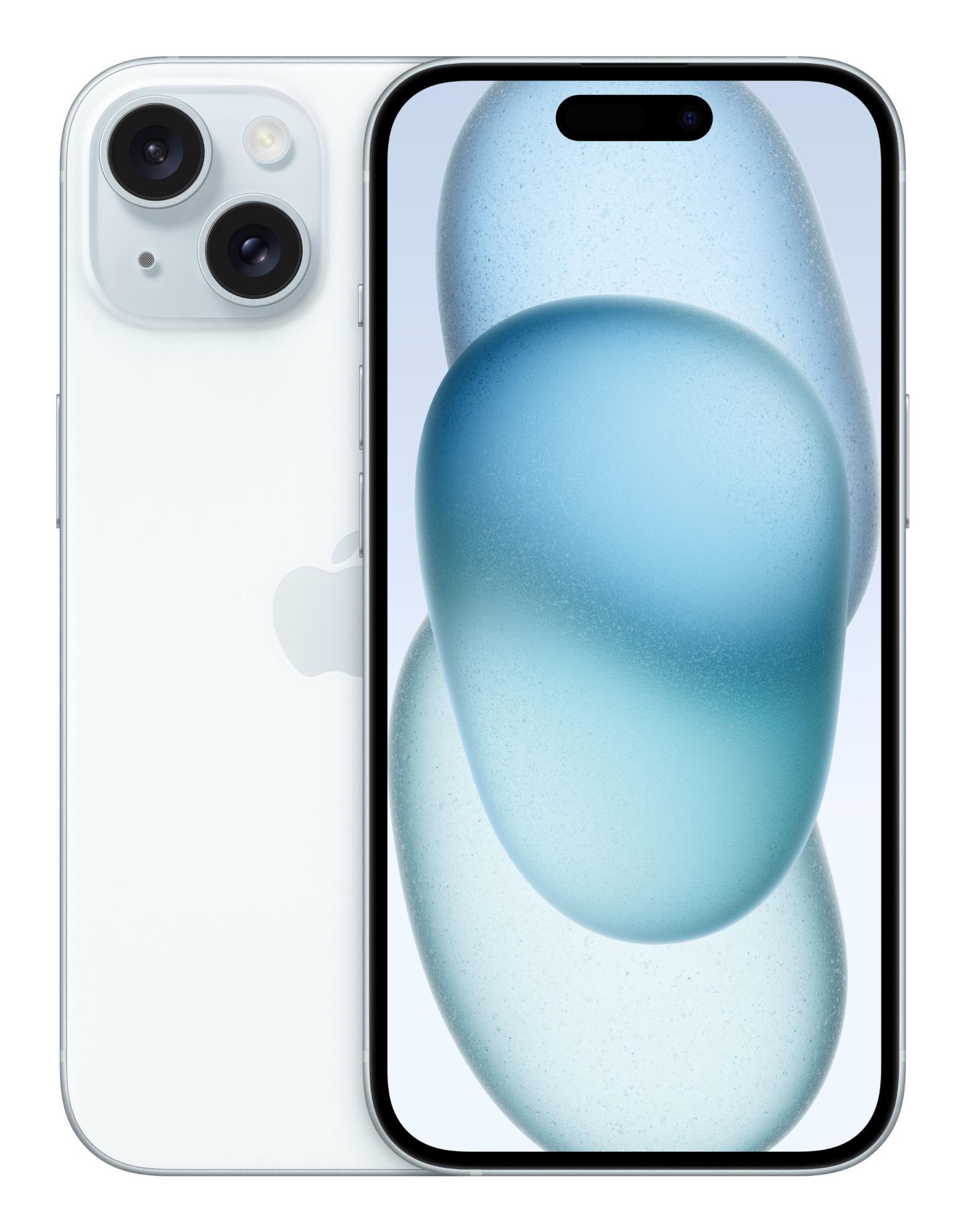 Atnaujintas iPhone 15 128GB mėlynas A klasė