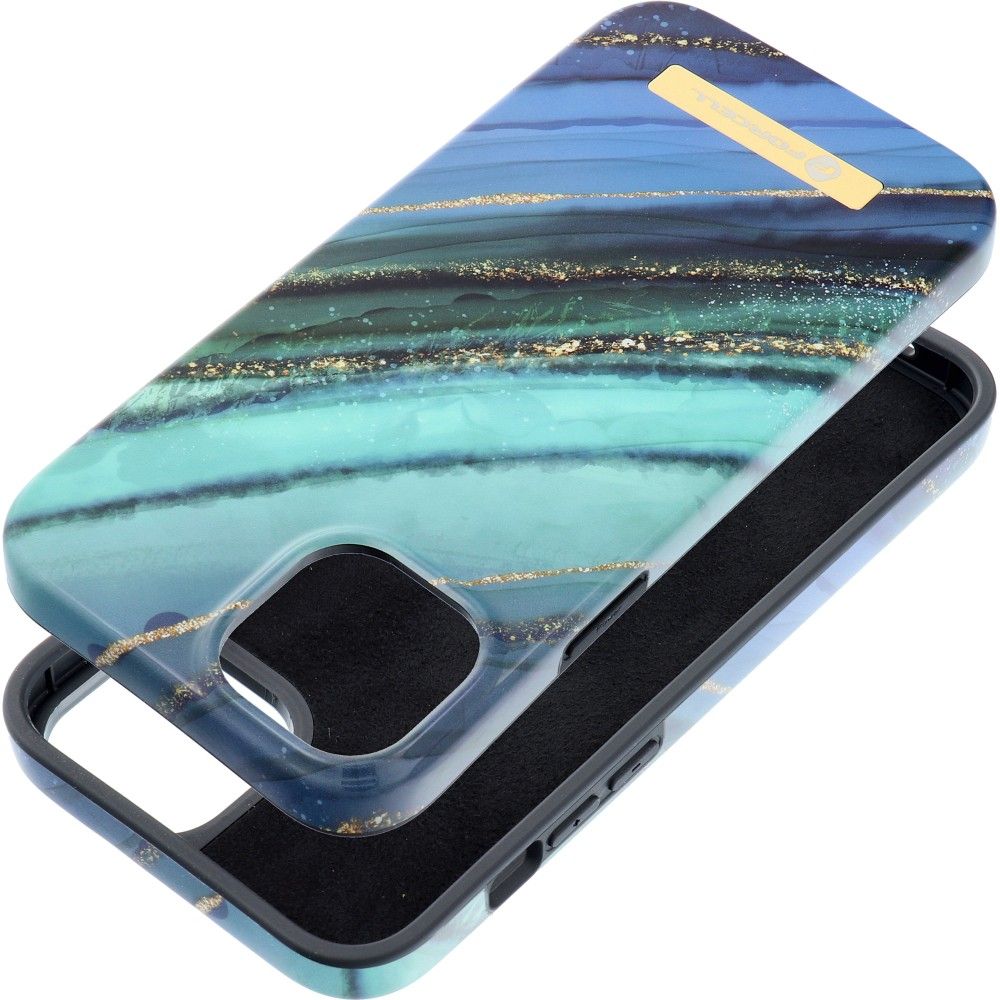 FORCELL F-PROTECT Mirage dėklas telefonui suderinamas su MagSafe IPHONE 15 Plus žadeito marmuras