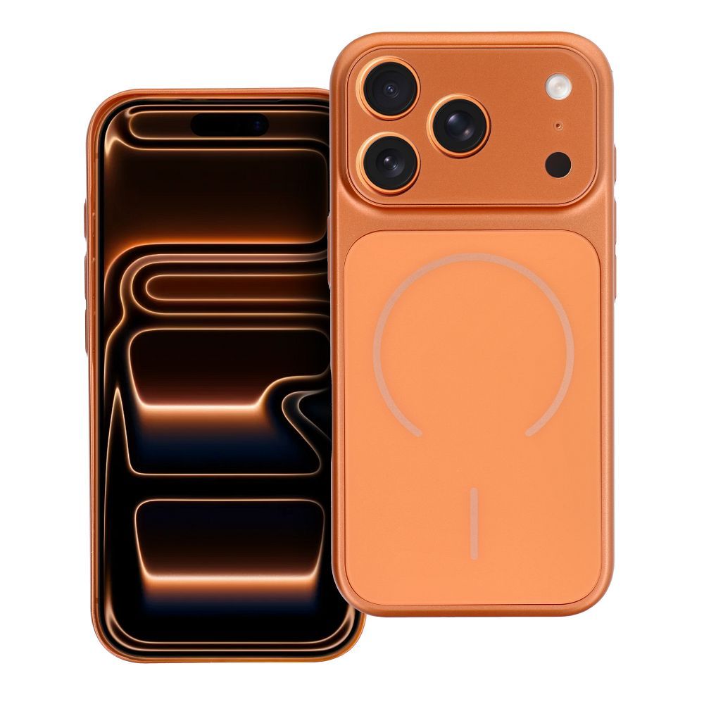 Dėklas MAKE 17 (MagSafe) skirtas iPhone 15 Pro oranžinis