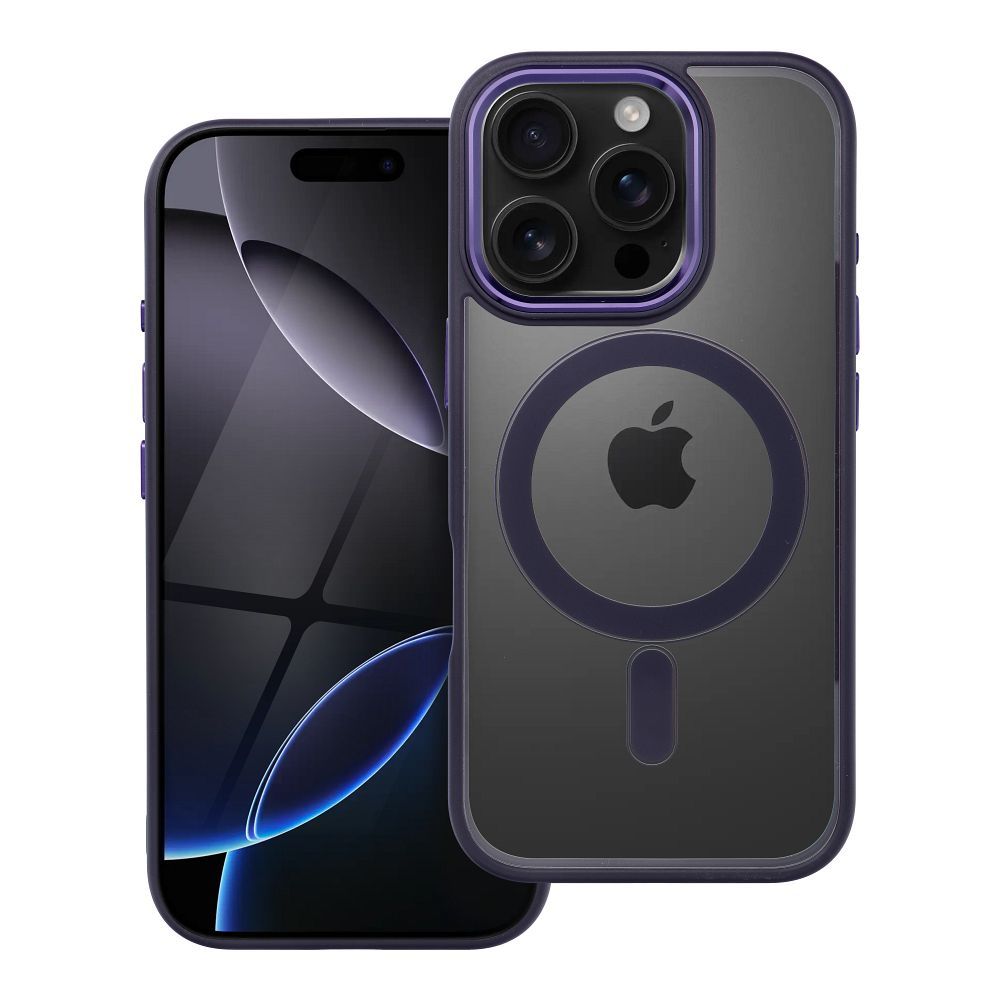 Dėklas telefonui COLOR EDGE MAG COVER suderinamas su MagSafe IPHONE 16 Pro - violetinis