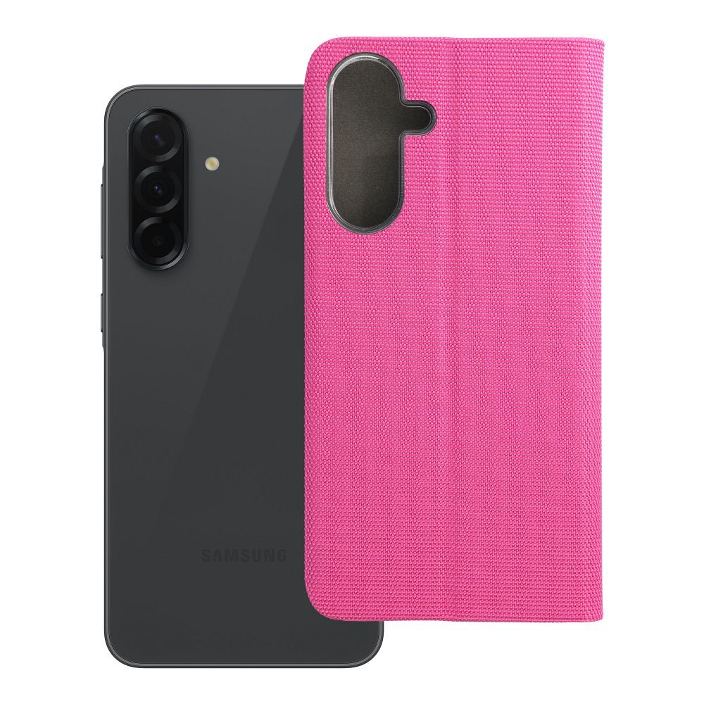 SENSITIVE knygos tipo dėklas telefonui SAMSUNG A36 5G šviesiai rožinė