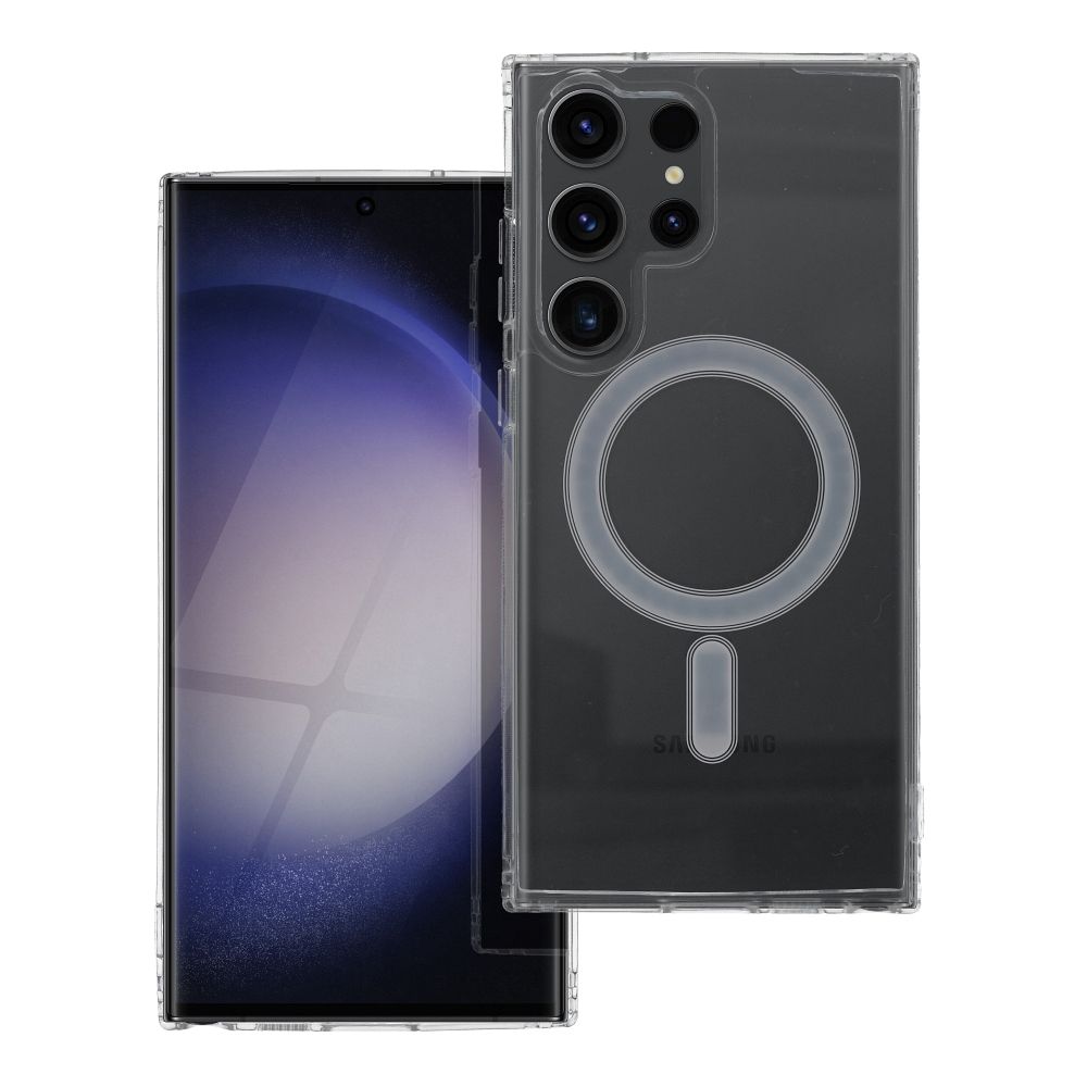 Dėklas Clear Mag Cover (MagSafe) skirtas Samsung S918 S23 Ultra skaidrus