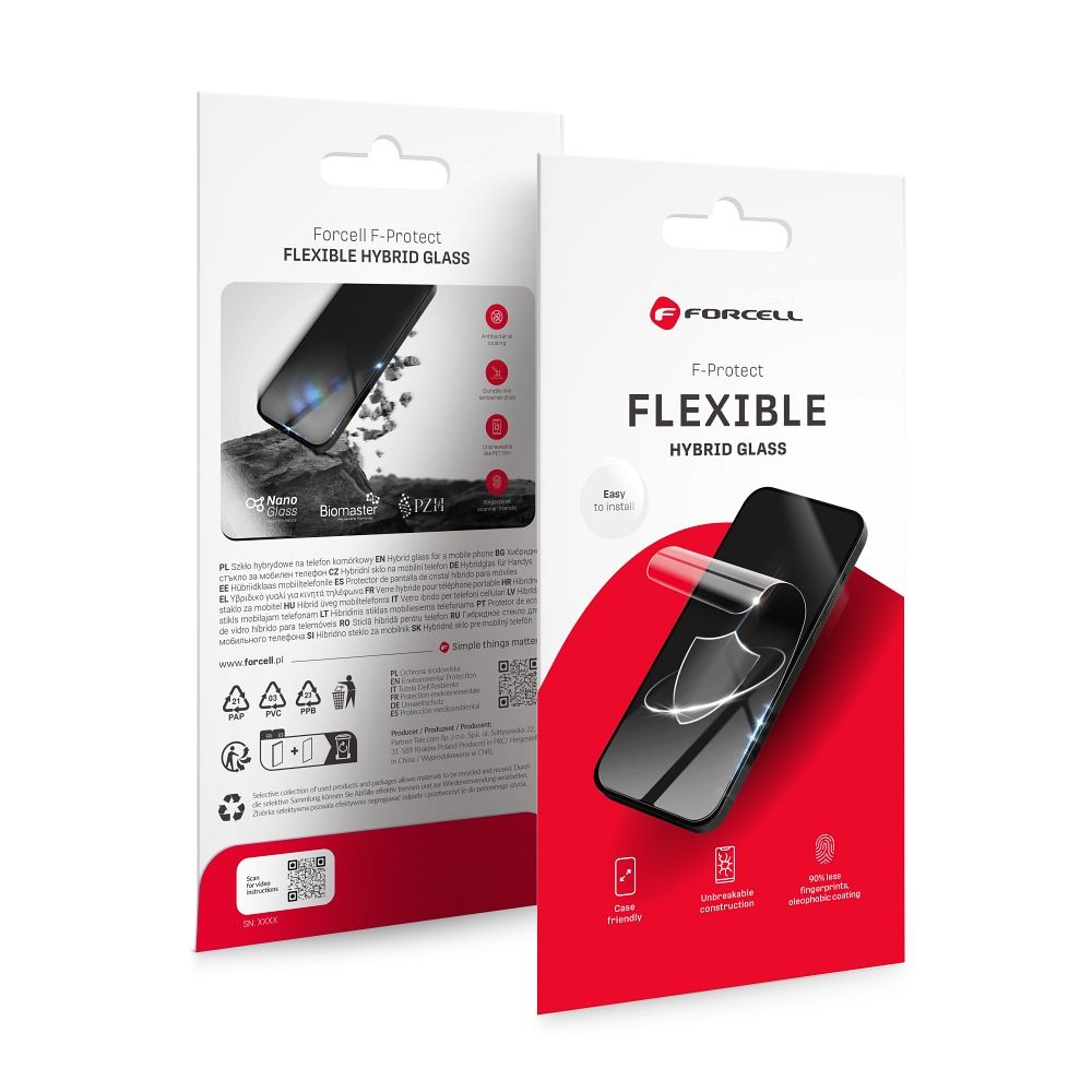 Forcell Lankstus Nano Stiklas 5D iPhone 17/17 Pro juodas