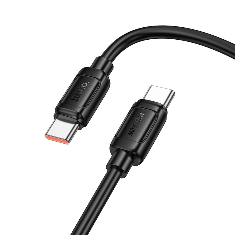 Kabelis USB C į USB C Hoco PD 5A 240W 1 m X115 juodas