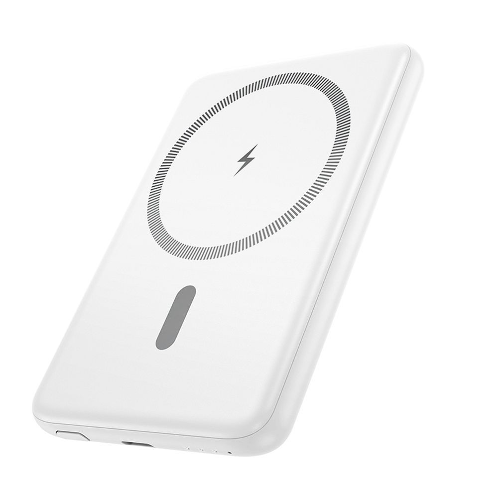 Išorinė baterija Hoco 5000 mAh QC PD 2A 20W itin plona J140A balta, suderinama su MagSafe