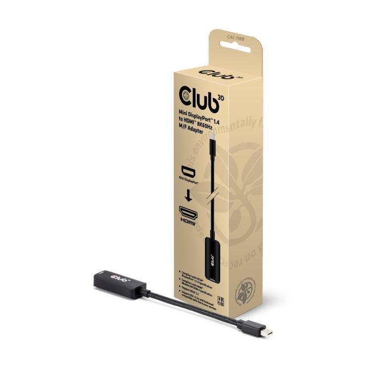 I/O adapteris MINI DP į HDMI/M/F CAC-1188 CLUB3D