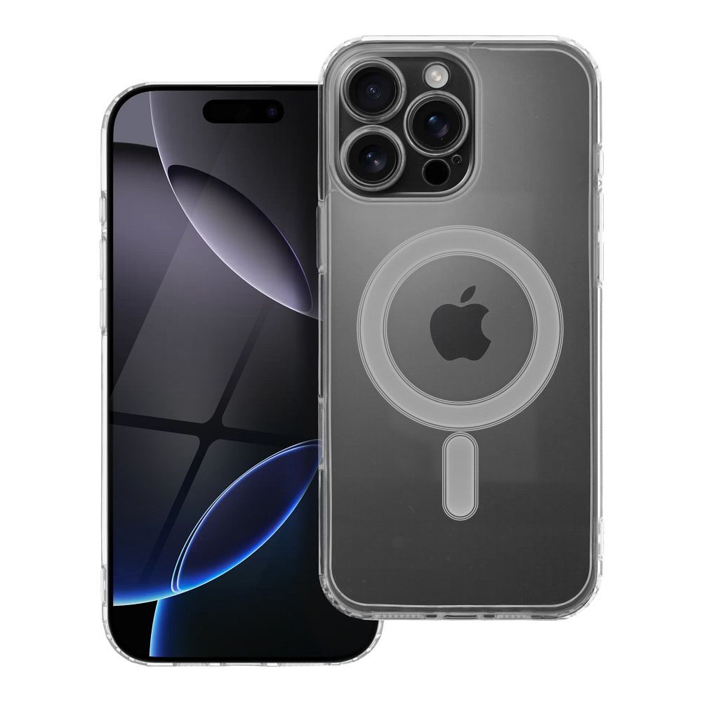 Dėklas telefonui MAG COVER skaidrus su kameros apsauga, suderinamas su MagSafe IPHONE 16 Pro Max