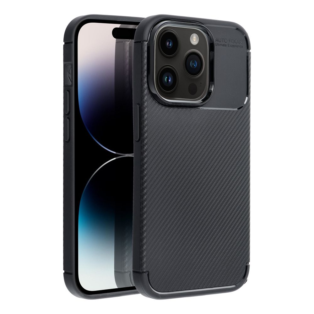 Чехол iPhone 14 PRO Carbon Premium черный