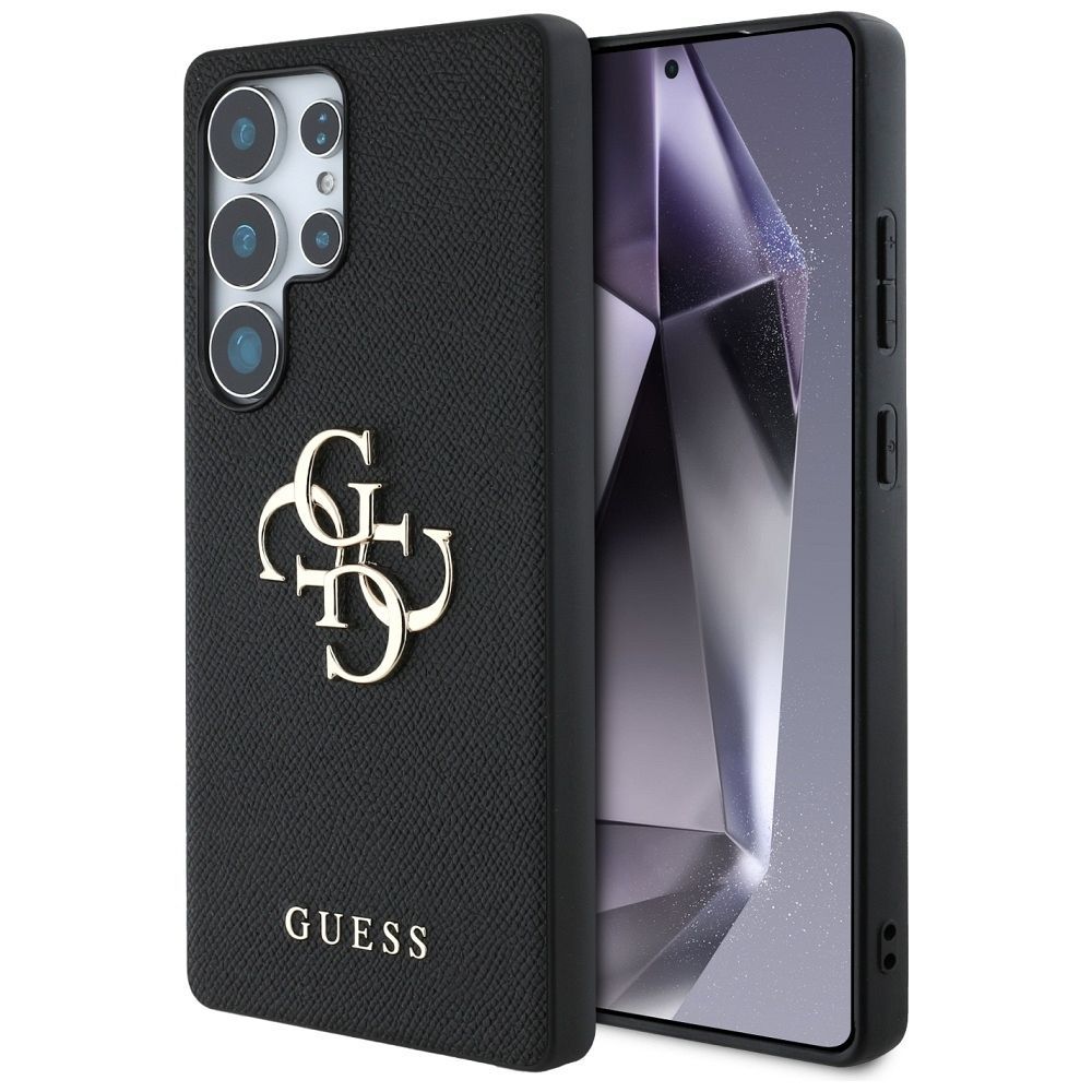 GUESS чехол SAMSUNG S25 Ultra GUHCS25LPGT4MBK (PU Grained Big 4G and Classic Logo) черный