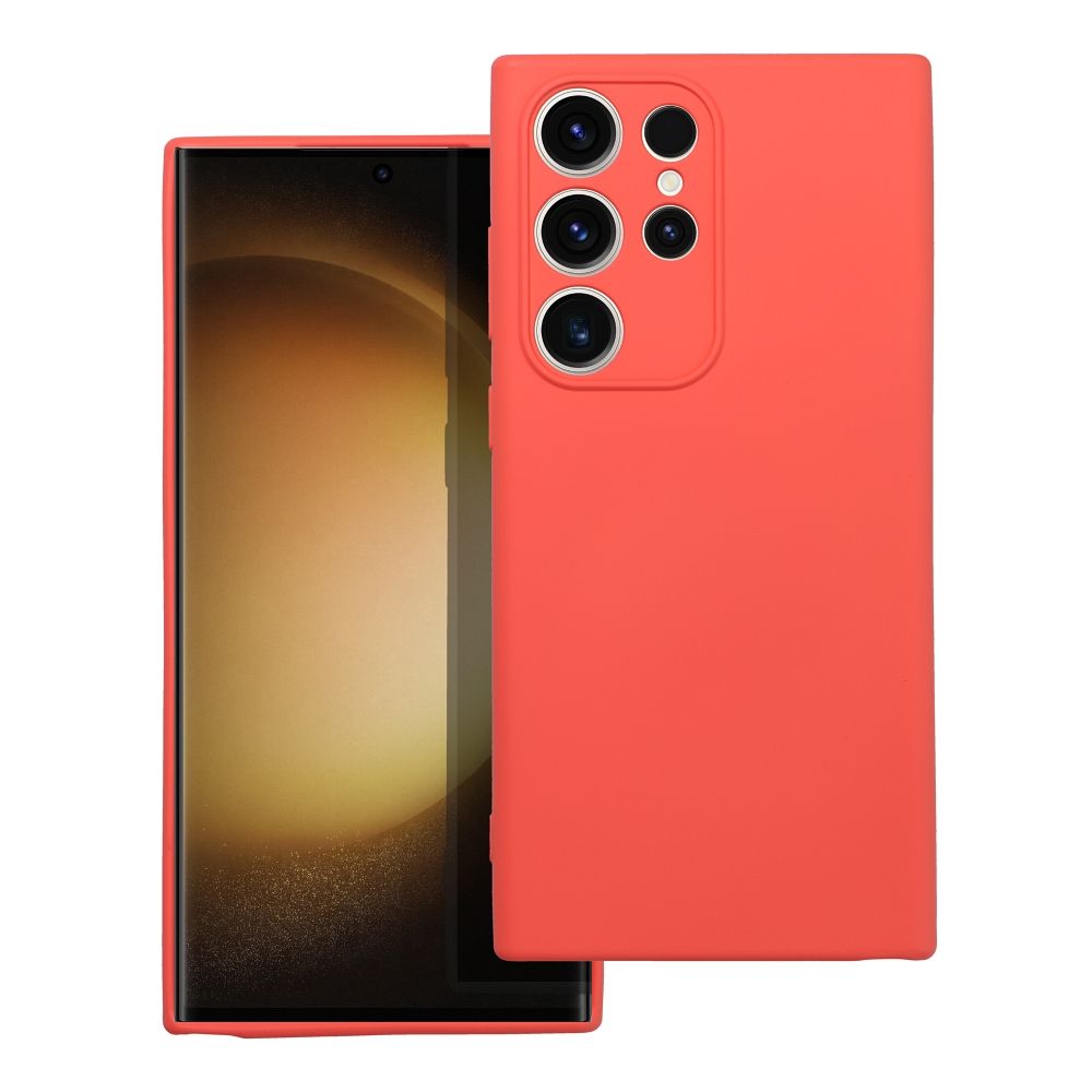 SILIKONINIS dėklas telefonui SAMSUNG S23 Ultra persikų