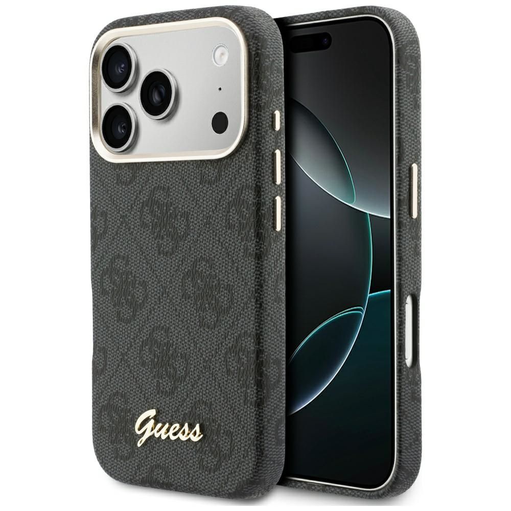 Guess 4G Script MagSafe Чехол для iPhone 17 Pro Max - чёрный