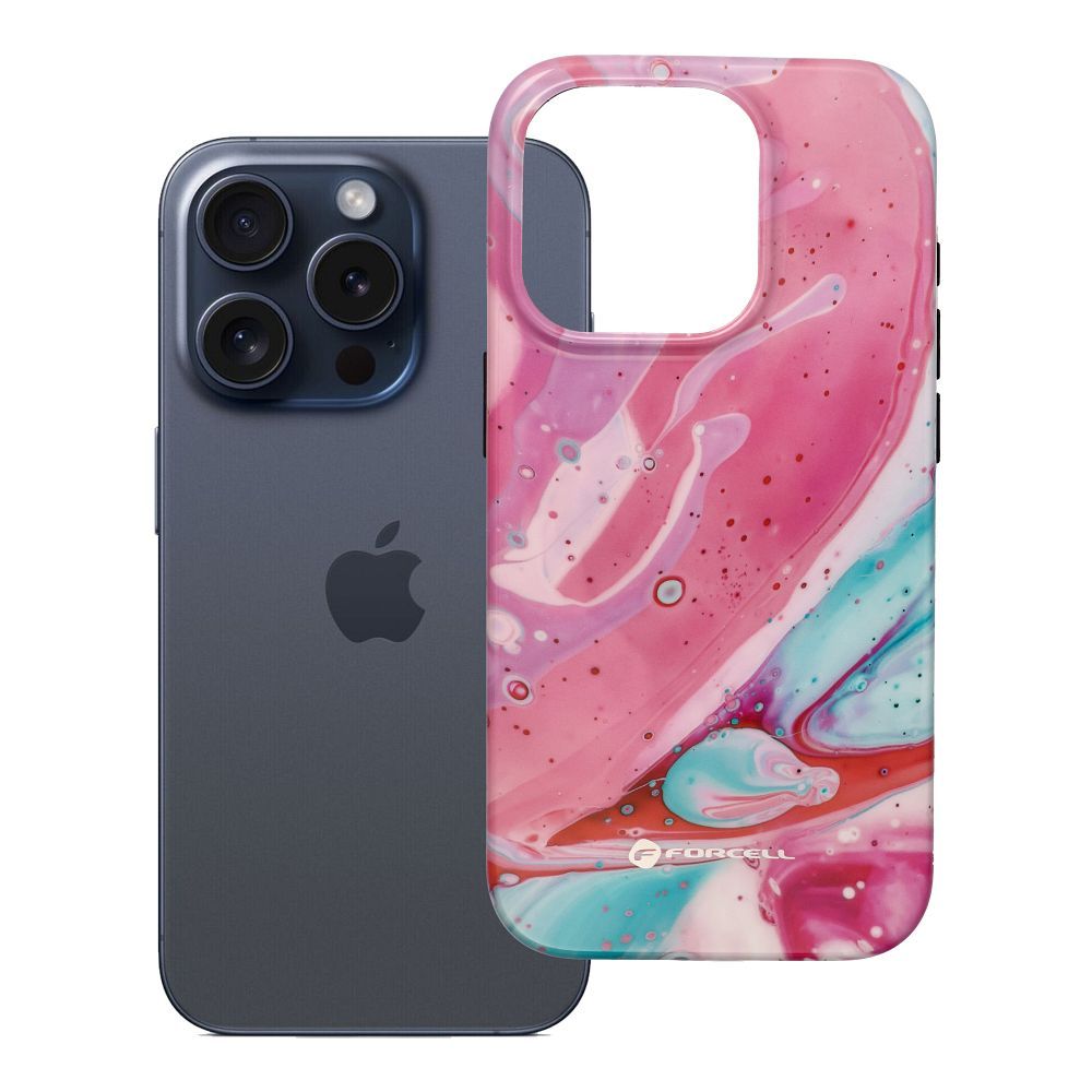 FORCELL F-PROTECT Mirage, militarinio kritimo testuotas dėklas telefonui, MagSafe suderinamas IPHONE 15 PRO rožinis