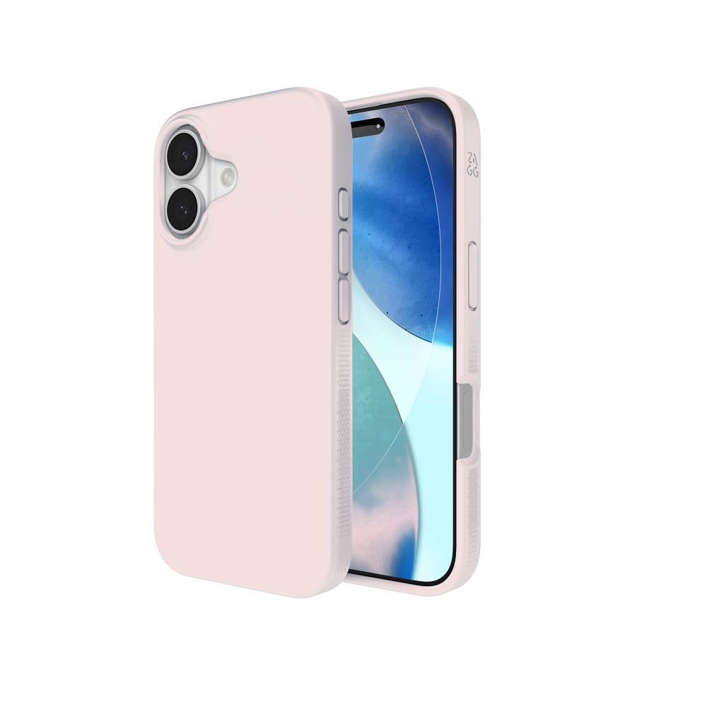 Dėklas telefonui ZAGG MANHATTAN SNAP suderinamas su MagSafe IPHONE 17 rožinis