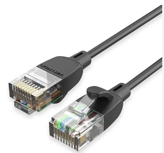 Vention Jungimo laidas CAT.6A UTP 1m juodas IBIBF