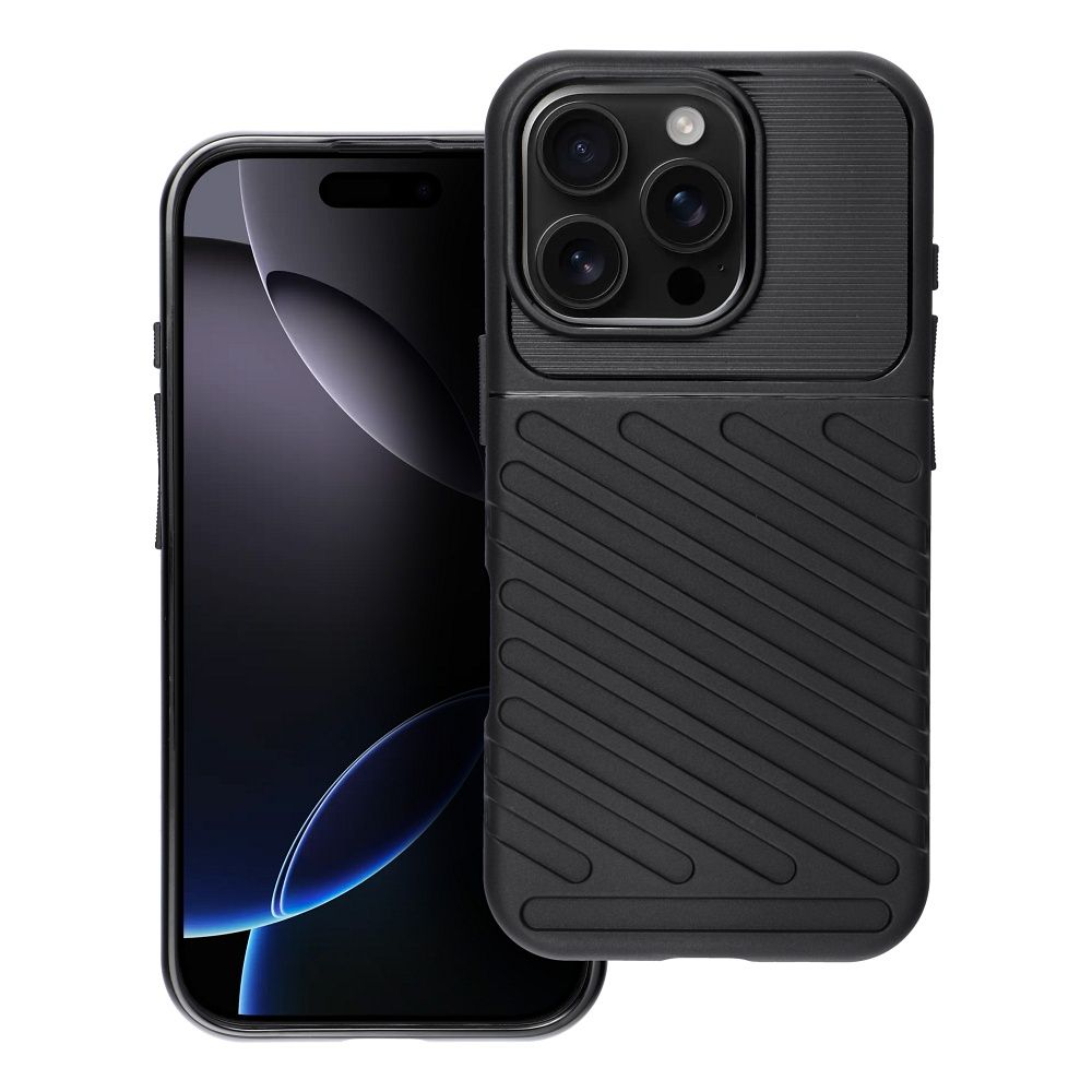 THUNDER dėklas telefonui IPHONE 16 Pro juodas