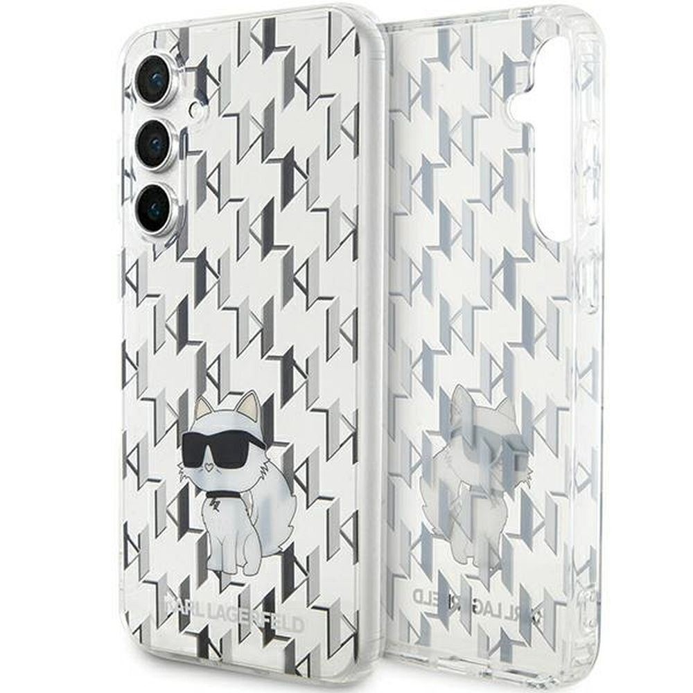 Karl Lagerfeld KLHCS23FEHNCMKLT S23 FE S711 skaidrus kietas dėklas monograma Choupette