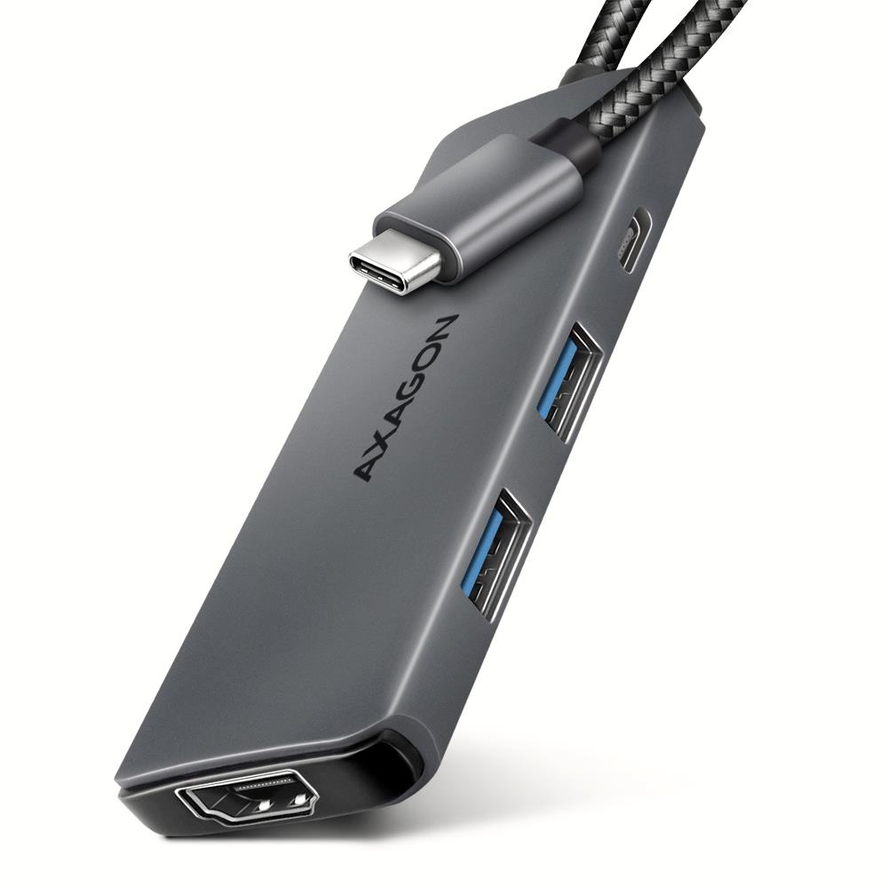 USB-C šakotuvas 5in1 8K 0.15m HMC-5H8K Axagon