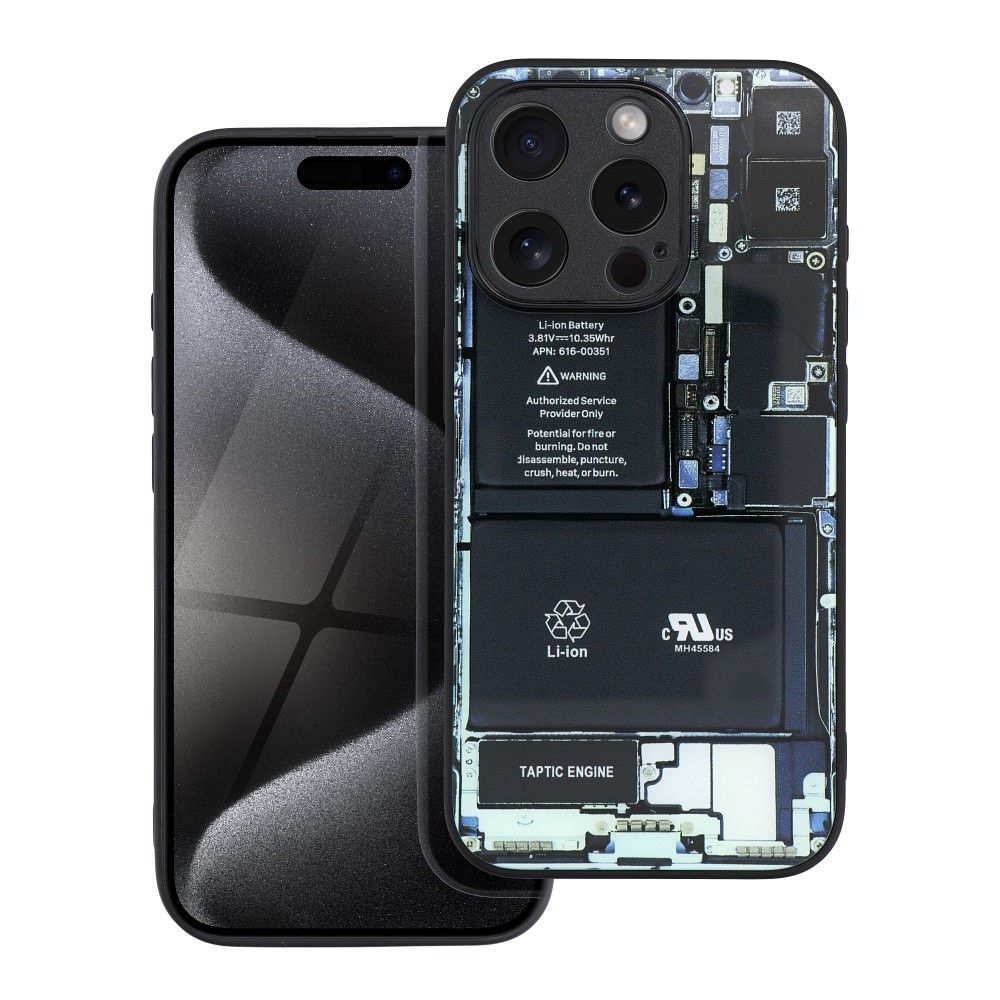 TECH dėklas telefonui IPHONE 15 Pro dizainas 1
