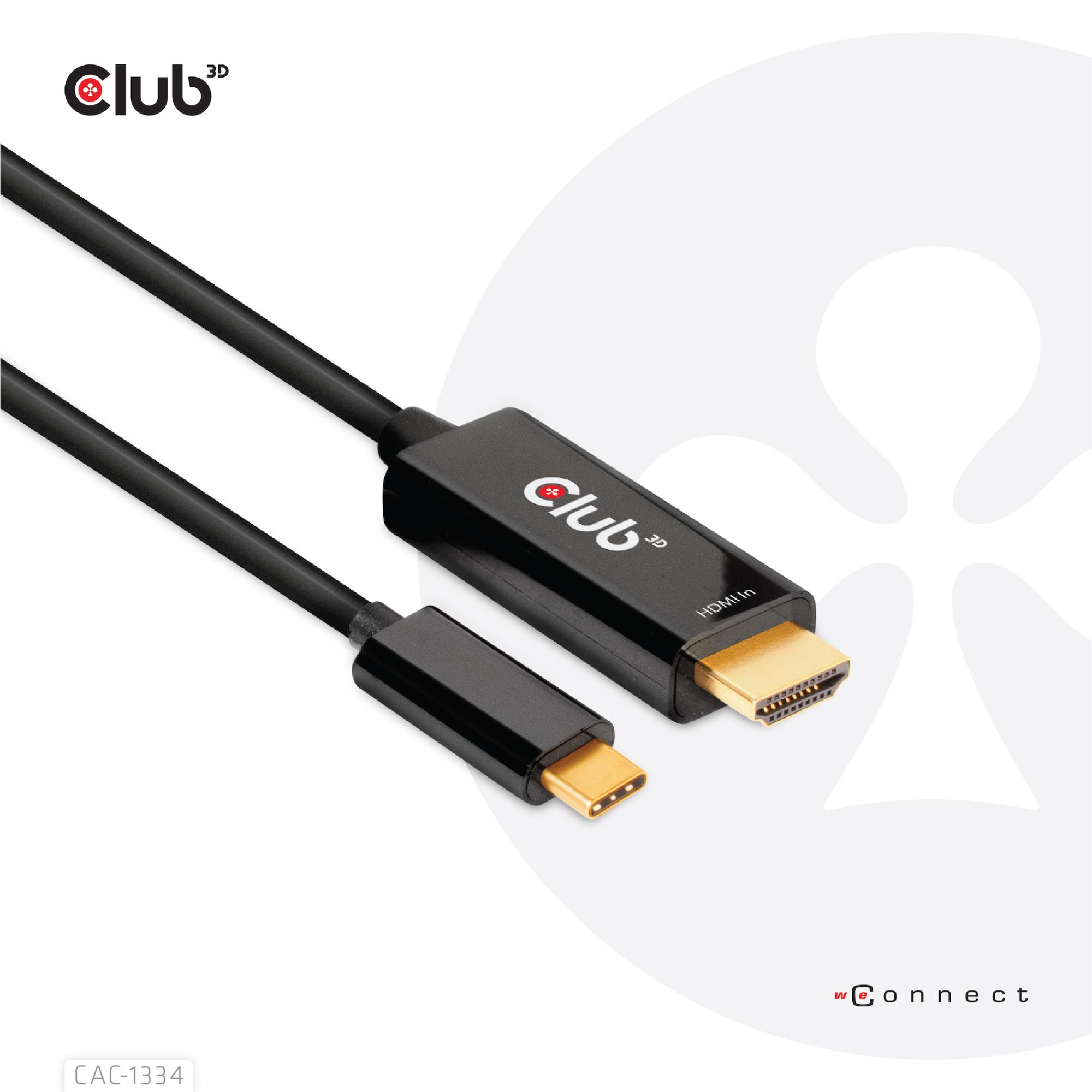 Laidas HDMI į USB-C 1.8M M/M CAC-1334 Club3D
