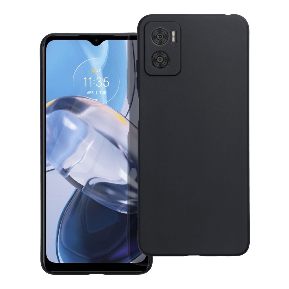 Matinis dėklas telefonui MOTOROLA E22 / E22i - juodas (m)