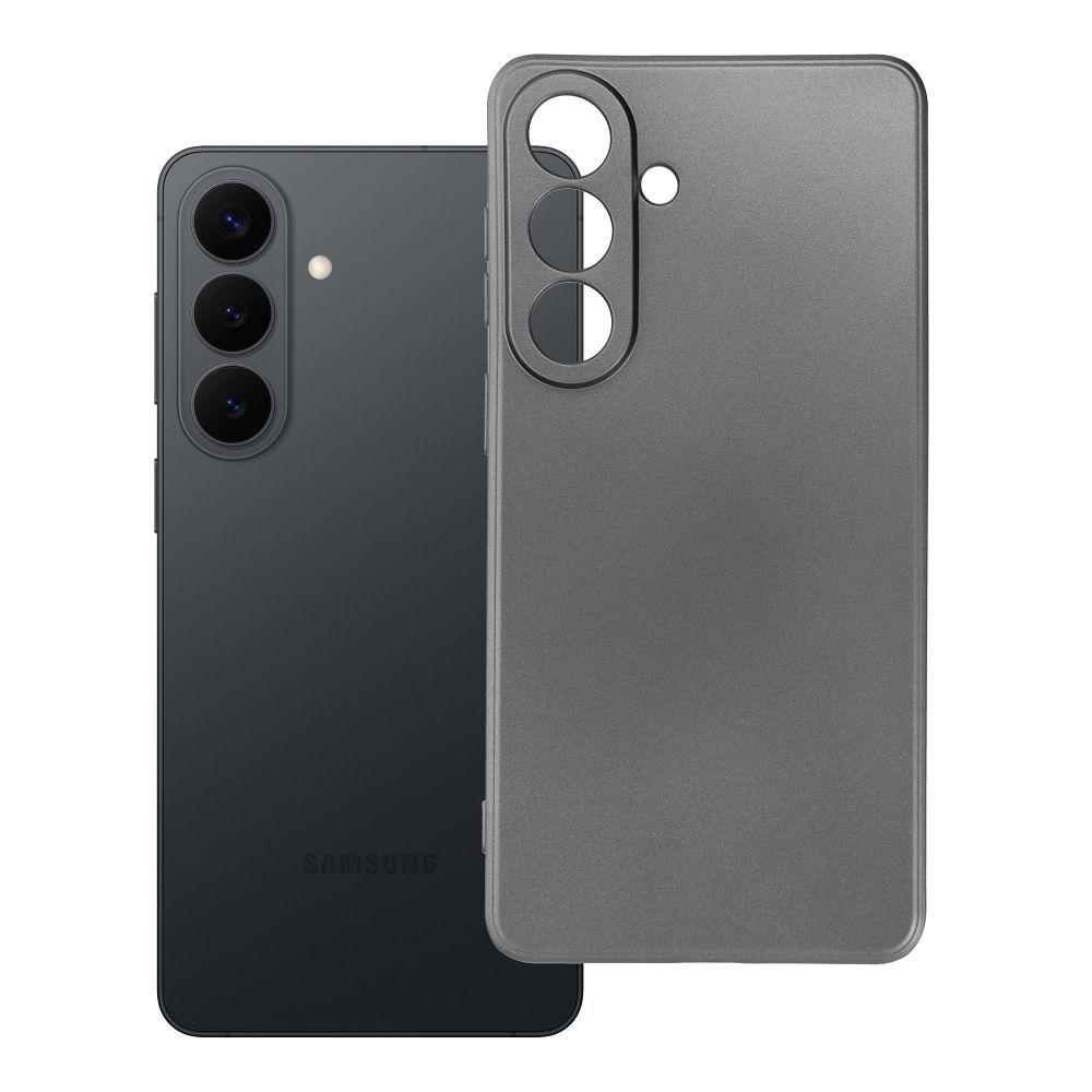 Metalinės išvaizdos dėklas telefonui SAMSUNG S26 Plus pilkas