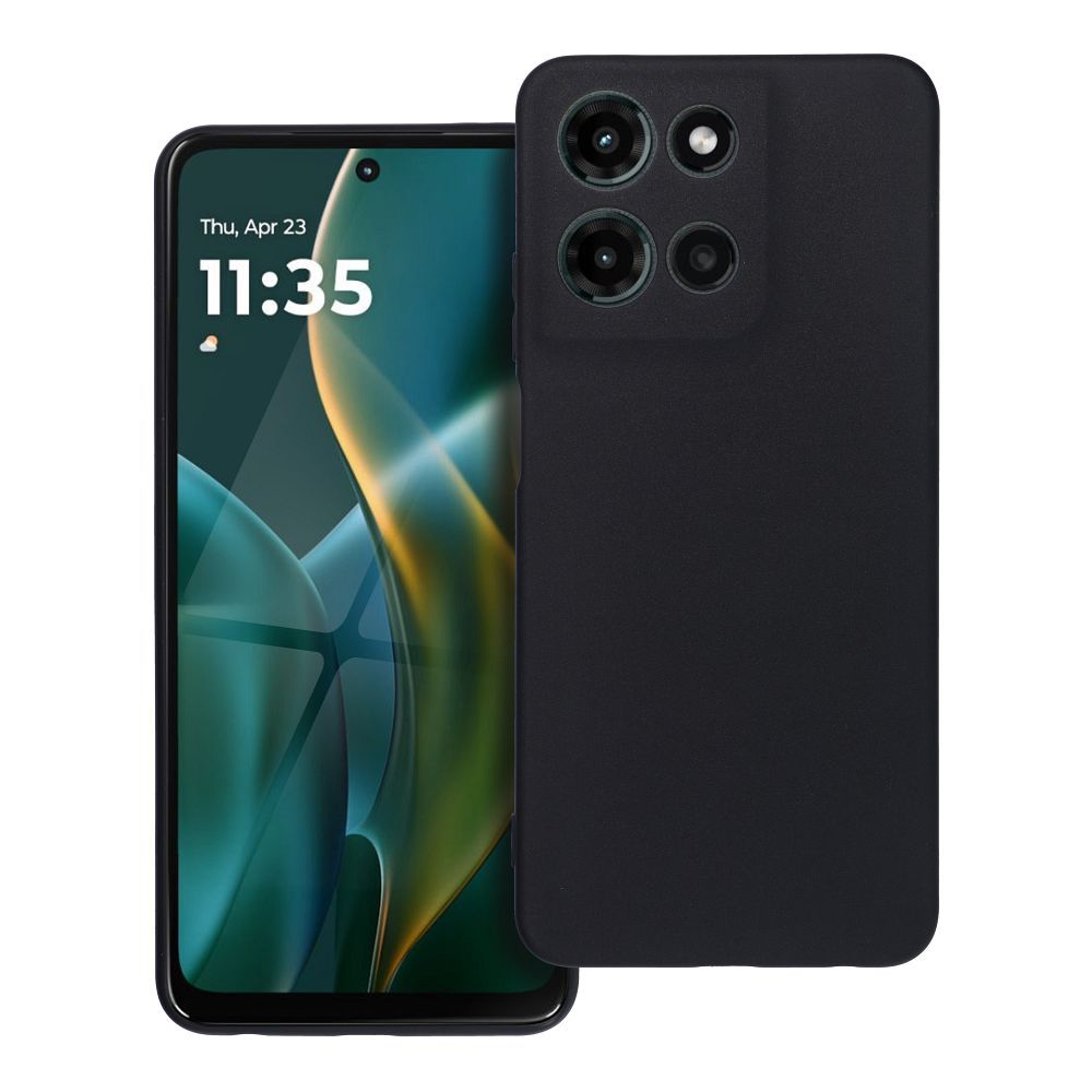 Matinis dėklas telefonui MOTOROLA G Play 2025 juodas