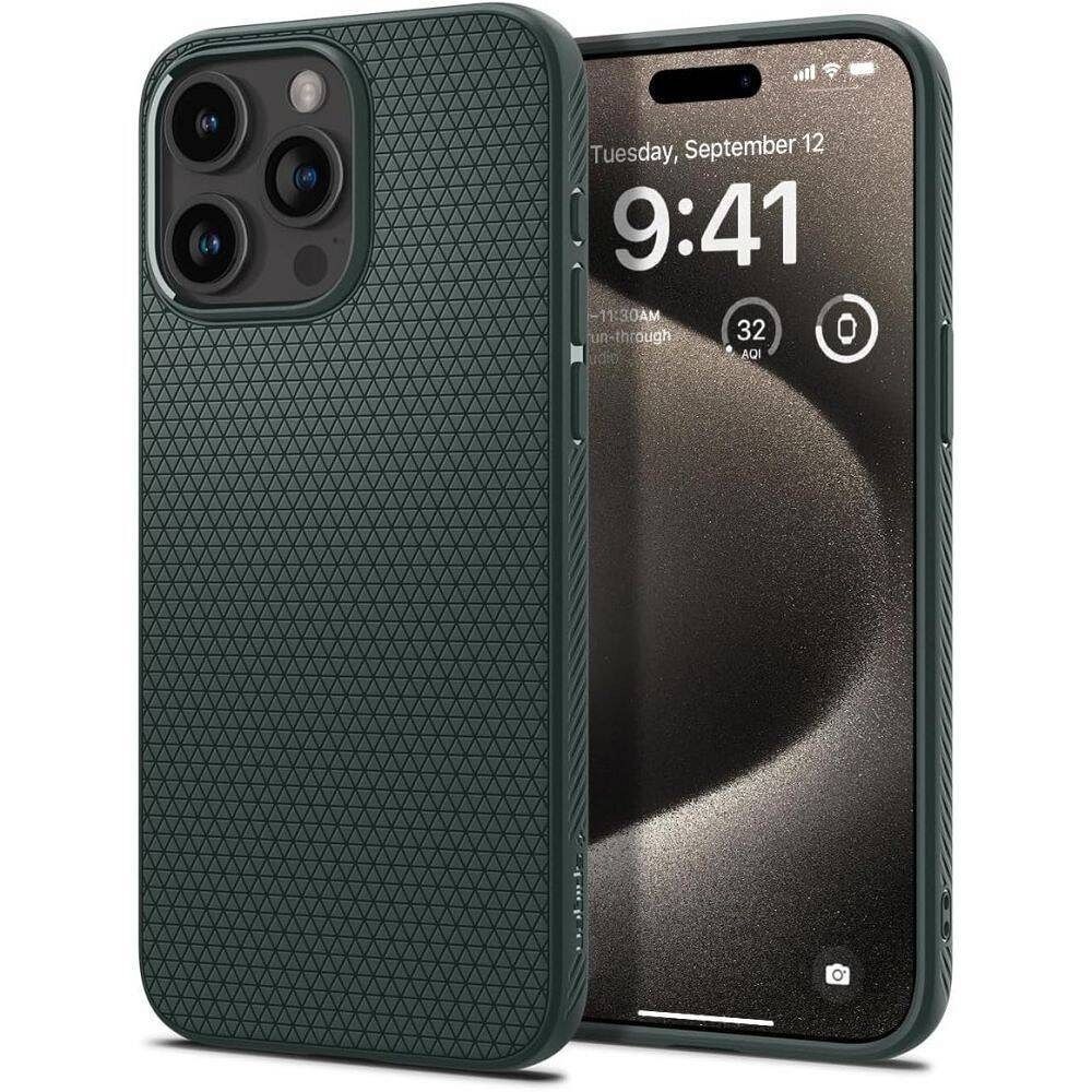 Spigen Liquid Air dėklas telefonui iPhone 16 Pro Max - žalias
