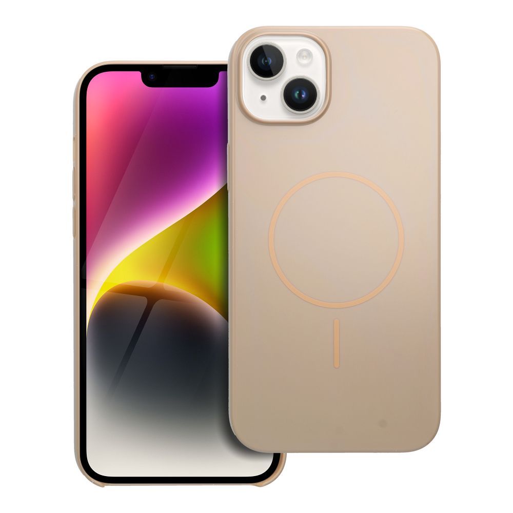 Blizgus magnetinis dėklas suderinamas su MagSafe IPHONE 14 PLUS dykumos auksinis
