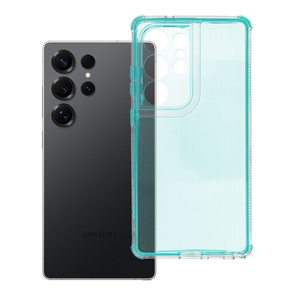 Чехол для Samsung S25 ULTRA Matrix Clear мятный