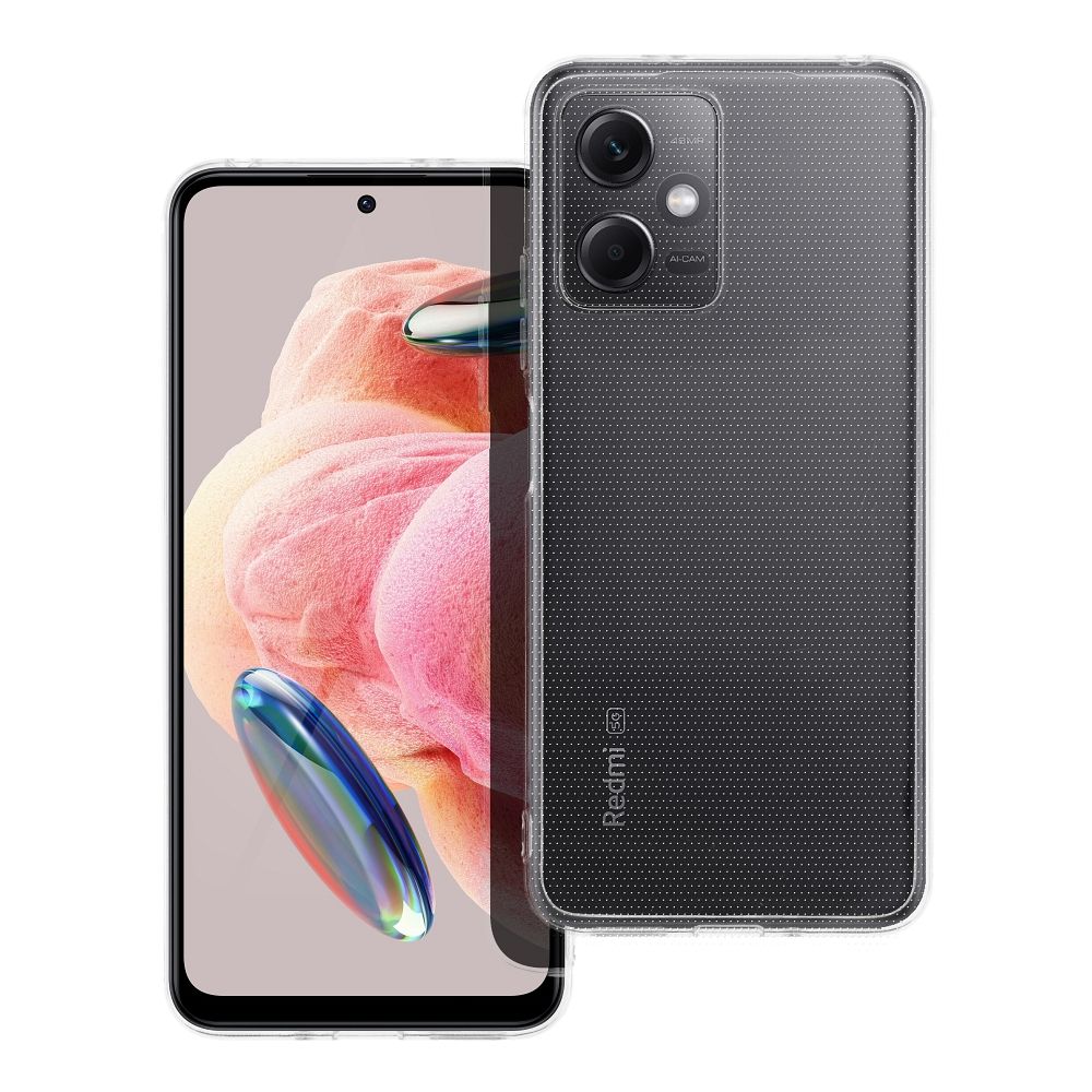 Skaidrus dėklas telefonui 2 mm XIAOMI Redmi Note 12 5G (kameros apsauga) permatomas
