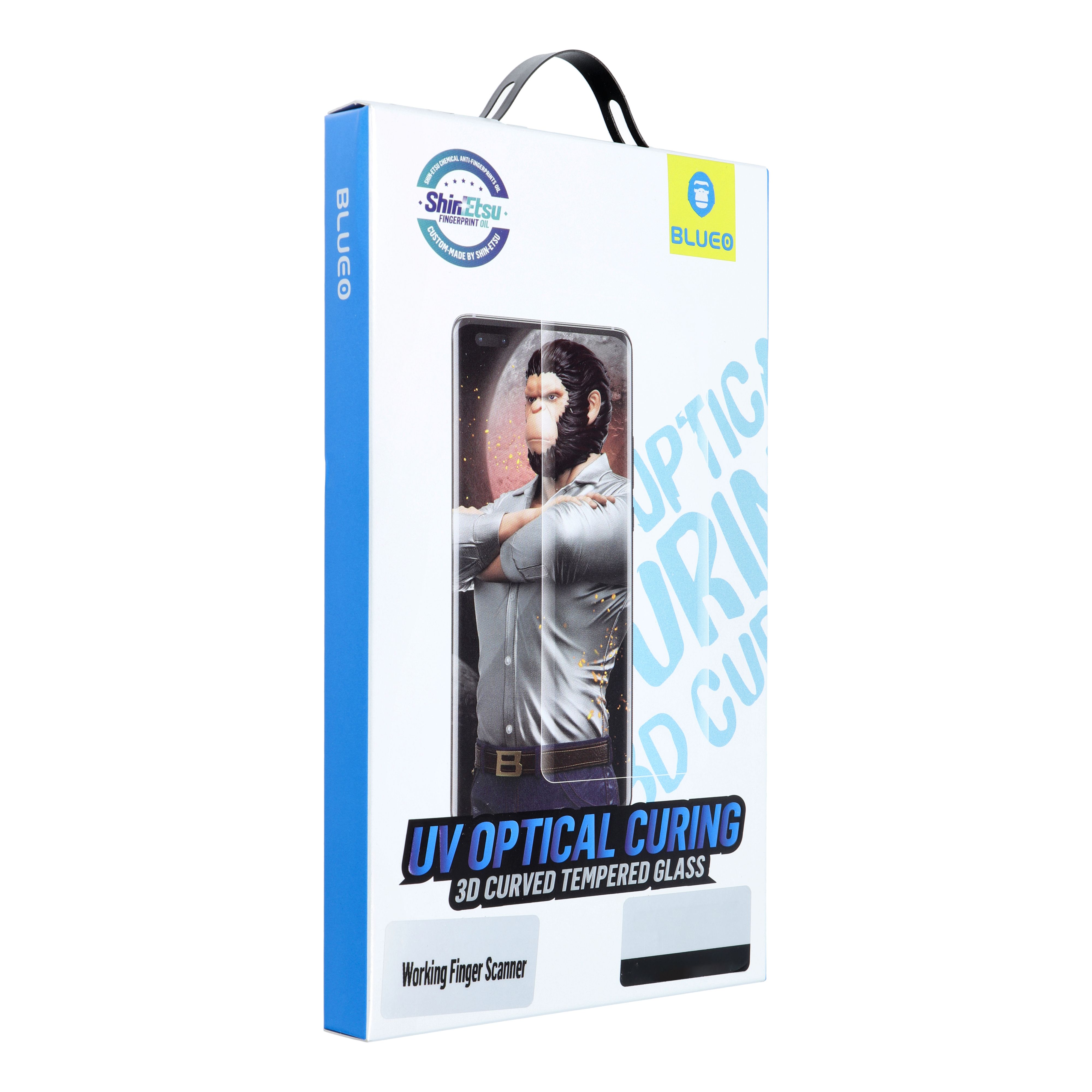 5D Mr. Monkey apsauginis stiklas – Samsung Galaxy S24 Ultra skaidrus (UV stiklas)