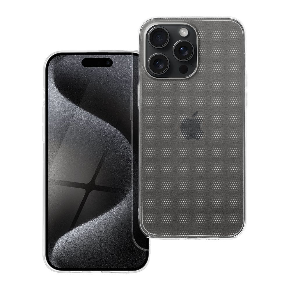 Skaidrus dėklas 2 mm dėžutėje IPHONE 15 Pro Max skaidrus