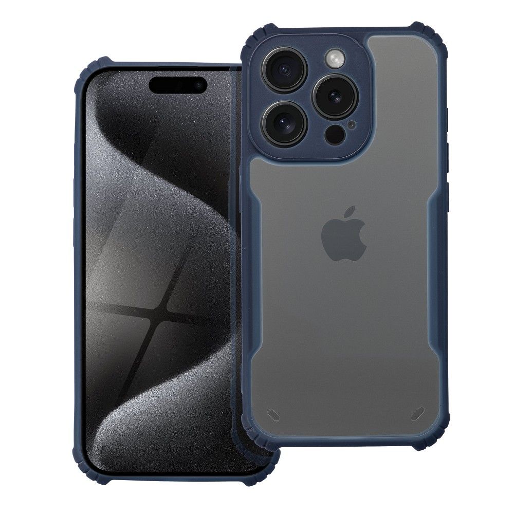 Atsparus kritimams dėklas (m) telefonui IPHONE 12 - juodas (m)