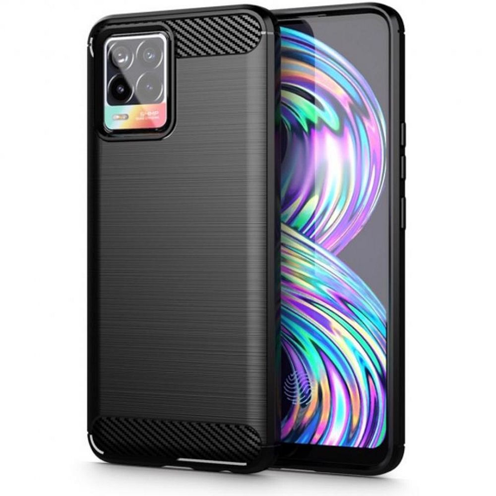 Karbono dėklas REALME 8 - juodas