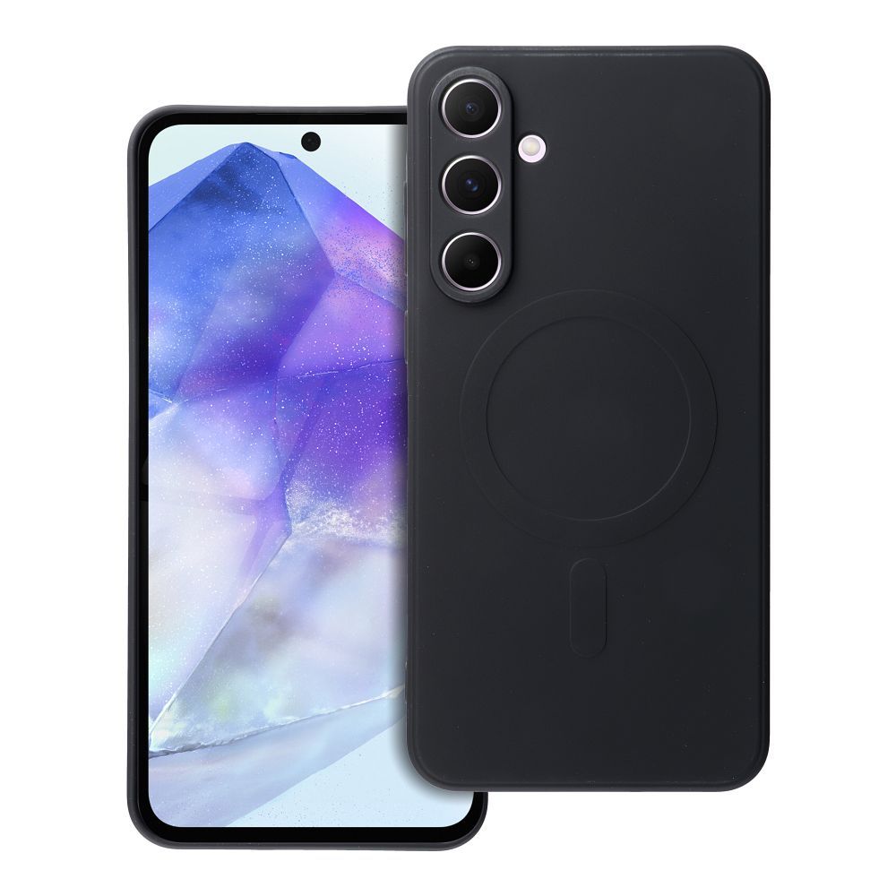 SILICONE MAG COVER dėklas telefonui suderinamas su Magnetiniu SAMSUNG A55 juoda